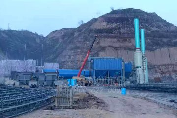 陜西彬縣高產量煤泥烘干機設備安裝完成投放生產